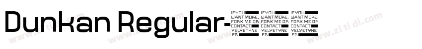 Dunkan Regular字体转换